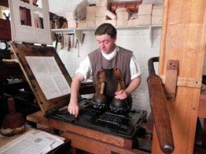 Colonial Williamsburg printmaker