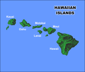 map of Hawaiian Islands