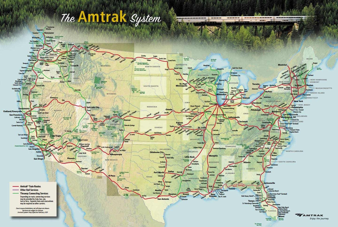 amtrak tour routes