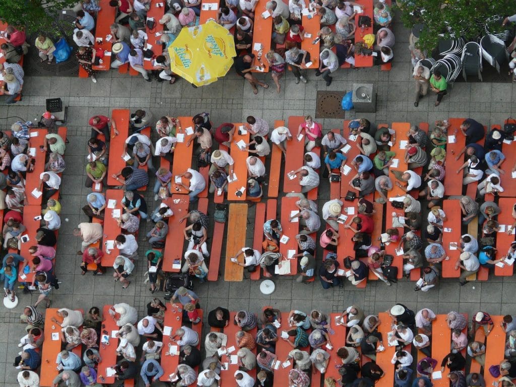 Germany beer garden