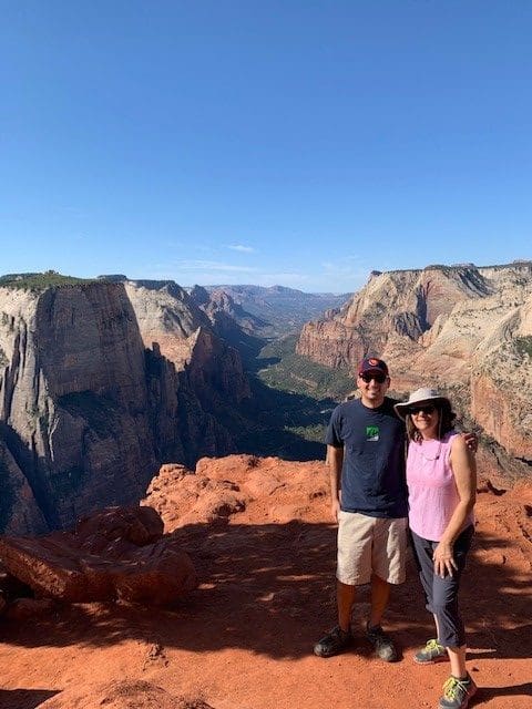 hiking in a national park