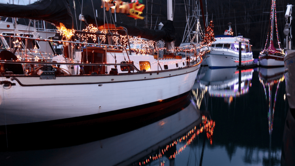 lighted boats