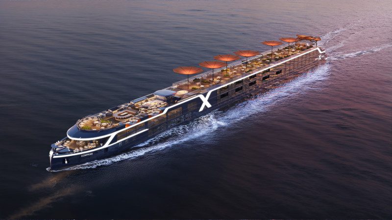 Artist rendering of a Celebrity River Cruises ship